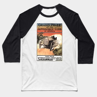 1908 Savannah Georgia International Road Race Poster Art Baseball T-Shirt
